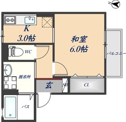 サンフェルティA棟の物件間取画像